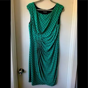Green polka dot dress
